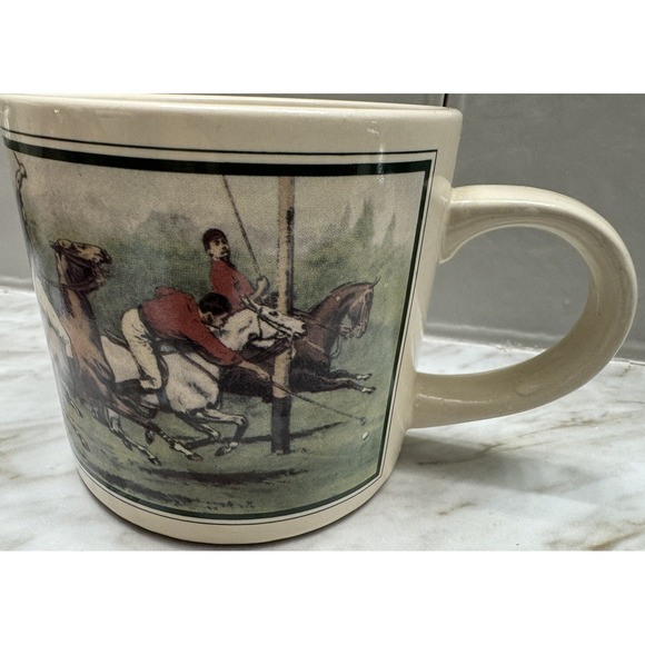 RALPH LAUREN 12 OZ Polo Thoroughbred Horses Mug 1978 Made in Korea - Picture 3 of 5
